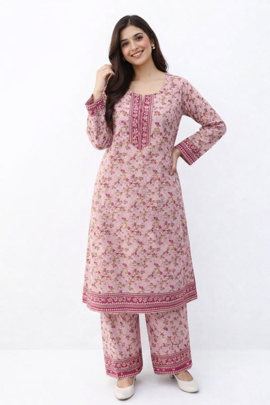 Women 2 Piece Micro Cotton Suit – Printed Lawn Style Shirt & Trouser | Summer Casual Wear