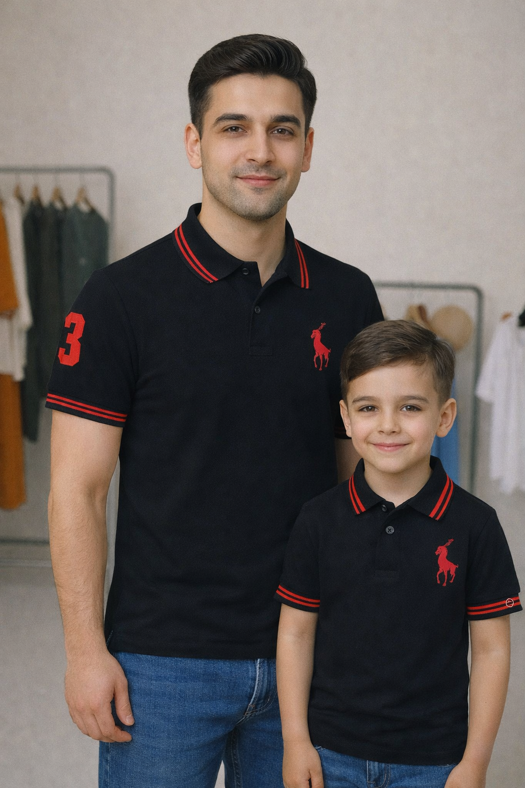 Mini Me Polo Shirt Set – Father & Son Matching Outfit (100% Pique Cotton)