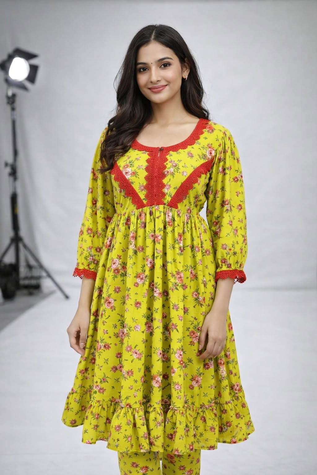 Printed Kurti with Matching Trouser