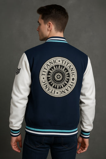 Men's Baseball Jacket ⚾ with PU Leather Sleeves